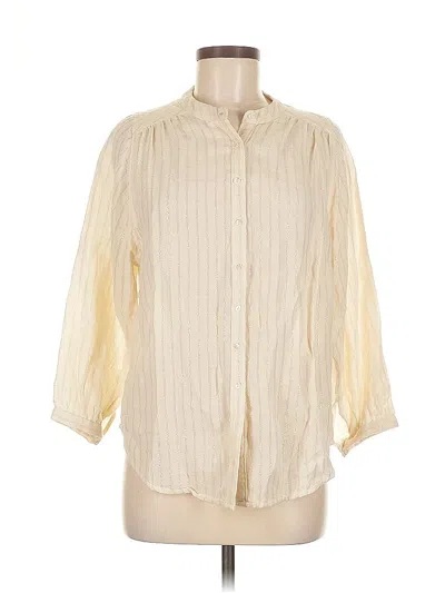 Pre-owned Assorted Brands 3/4 Sleeve Button Down Shirt In White