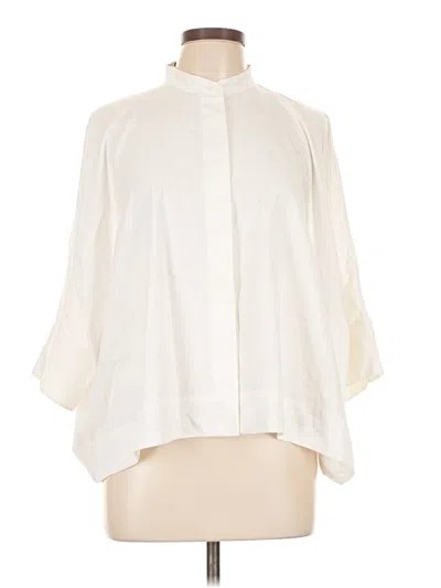 Pre-owned Assorted Brands 3/4 Sleeve Button Down Shirt In White