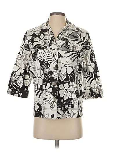 Pre-owned Assorted Brands 3/4 Sleeve Button Down Shirt In White