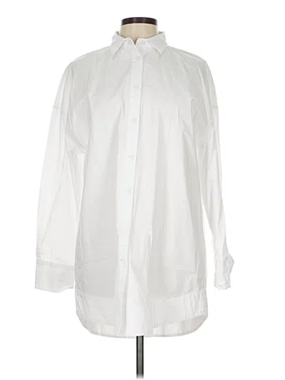 Pre-owned Assorted Brands 3/4 Sleeve Button Down Shirt In White