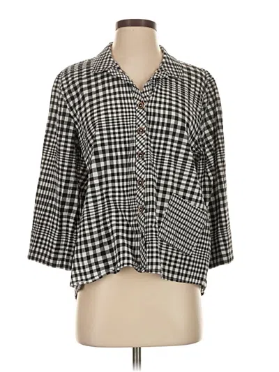 Pre-owned Assorted Brands 3/4 Sleeve Button Down Shirt In White
