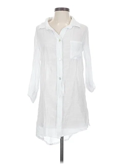 Pre-owned Assorted Brands 3/4 Sleeve Button Down Shirt In White