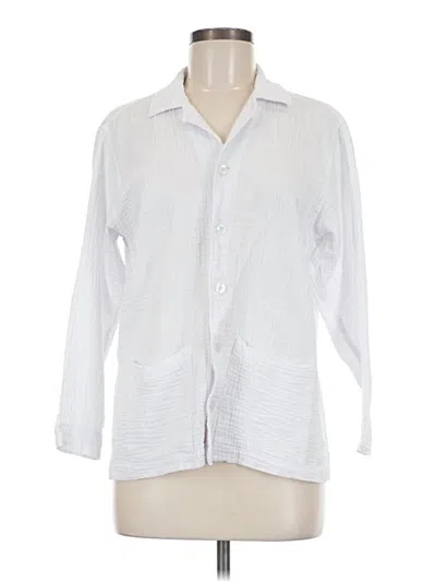 Pre-owned Assorted Brands 3/4 Sleeve Button Down Shirt In White