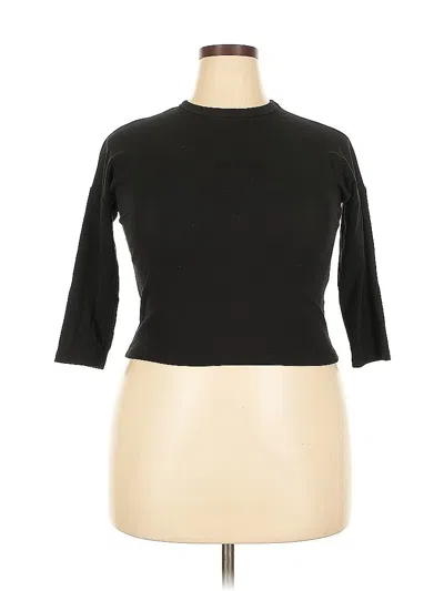 Pre-owned Assorted Brands 3/4 Sleeve T-shirt In Black