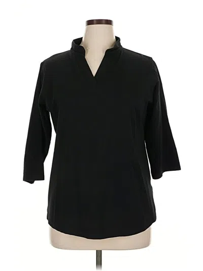 Pre-owned Assorted Brands 3/4 Sleeve T-shirt In Black