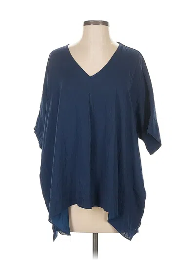 Pre-owned Assorted Brands 3/4 Sleeve T-shirt In Blue