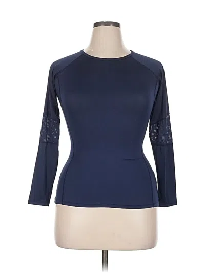 Pre-owned Assorted Brands 3/4 Sleeve T-shirt In Blue