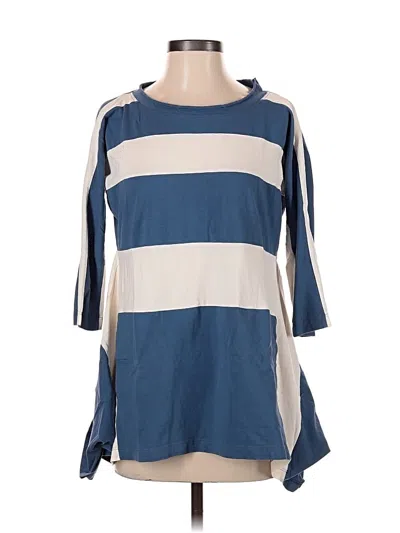 Pre-owned Assorted Brands 3/4 Sleeve T-shirt In Blue