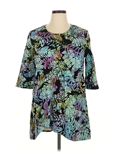 Pre-owned Assorted Brands 3/4 Sleeve T-shirt In Blue