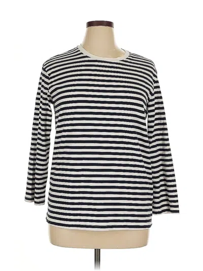 Pre-owned Assorted Brands 3/4 Sleeve T-shirt In Brown