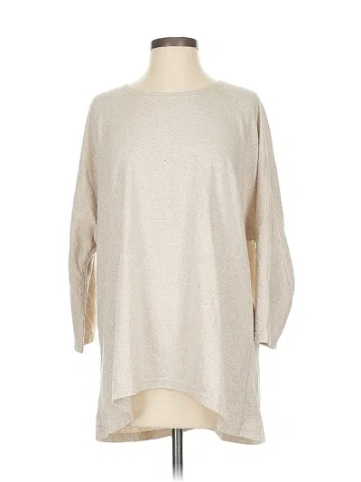 Pre-owned Assorted Brands 3/4 Sleeve T-shirt In Brown