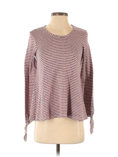 Pre-owned Assorted Brands 3/4 Sleeve T-shirt In Burgundy