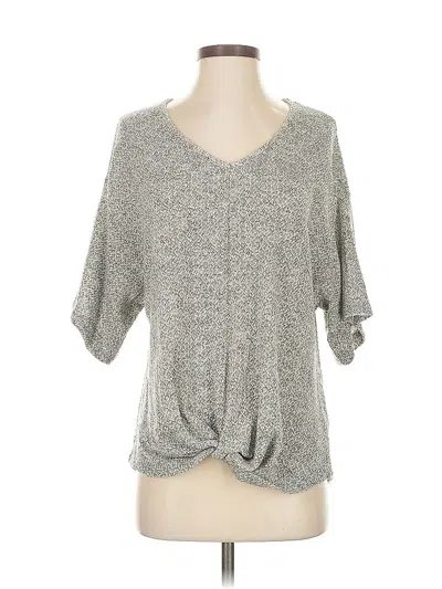 Pre-owned Assorted Brands 3/4 Sleeve T-shirt In Gray