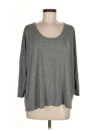 Pre-owned Assorted Brands 3/4 Sleeve T-shirt In Gray