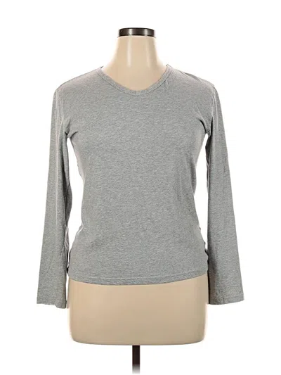 Pre-owned Assorted Brands 3/4 Sleeve T-shirt In Gray