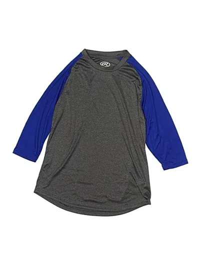 Pre-owned Assorted Brands Kids' 3/4 Sleeve T-shirt In Gray