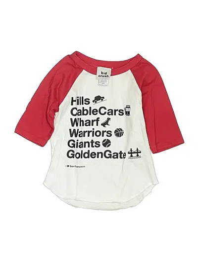 Pre-owned Assorted Brands Kids' 3/4 Sleeve T-shirt In Red