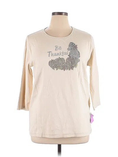 Pre-owned Assorted Brands 3/4 Sleeve T-shirt In White