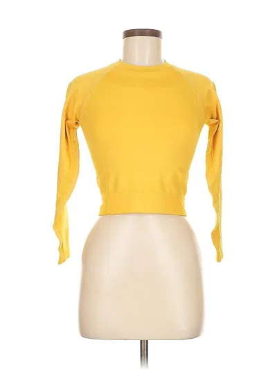 Pre-owned Assorted Brands 3/4 Sleeve T-shirt In Yellow