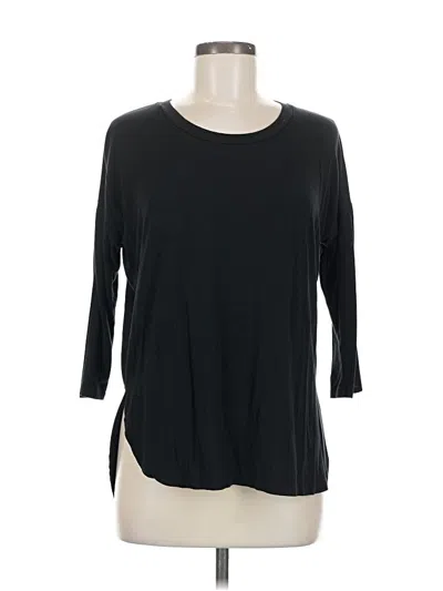 Pre-owned Assorted Brands 3/4 Sleeve Top Black Boatneck Tops