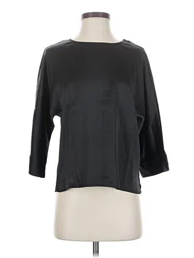 Pre-owned Assorted Brands 3/4 Sleeve Top Black Boatneck Tops