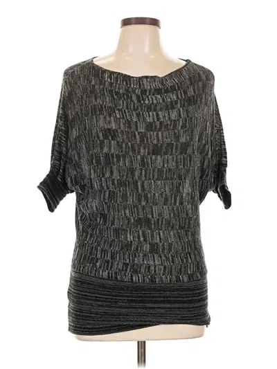Pre-owned Assorted Brands 3/4 Sleeve Top Black Boatneck Tops