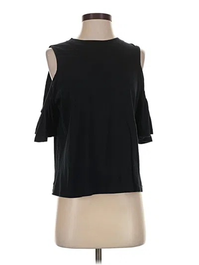 Pre-owned Assorted Brands 3/4 Sleeve Top Black Cold Shoulder Neckline Tops
