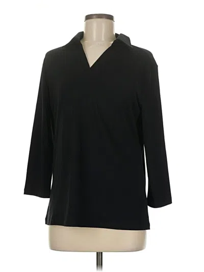 Pre-owned Assorted Brands 3/4 Sleeve Top Black Cowl Neck Tops