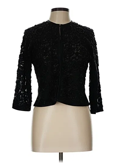 Pre-owned Assorted Brands 3/4 Sleeve Top Black Mock Neckline Tops