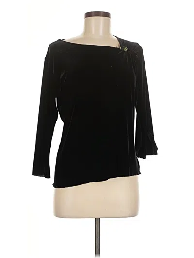 Pre-owned Assorted Brands 3/4 Sleeve Top Black One Shoulder Neckline Tops