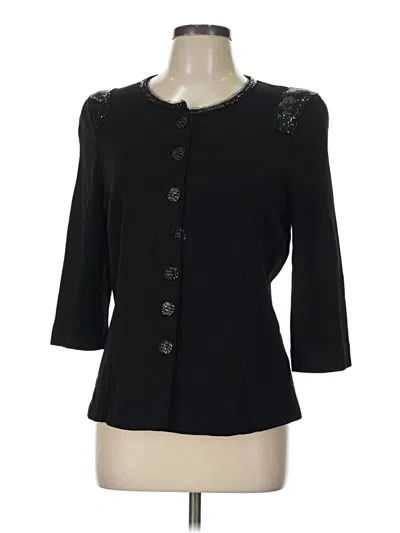 Pre-owned Assorted Brands 3/4 Sleeve Top Black Sweetheart Neckline Tops