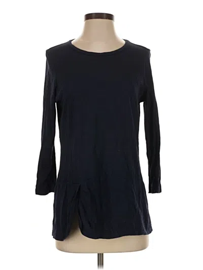 Pre-owned Assorted Brands 3/4 Sleeve Top Blue Boatneck Tops