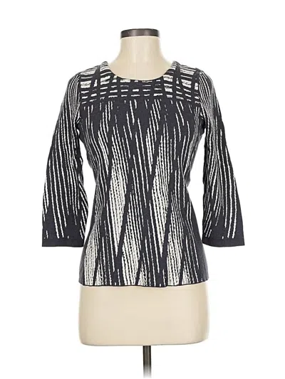 Pre-owned Assorted Brands 3/4 Sleeve Top Gray Square Neckline Tops