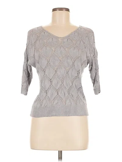 Pre-owned Assorted Brands 3/4 Sleeve Top Gray Sweetheart Neckline Tops