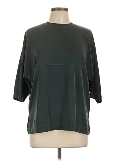 Pre-owned Assorted Brands 3/4 Sleeve Top Green Mock Neckline Tops