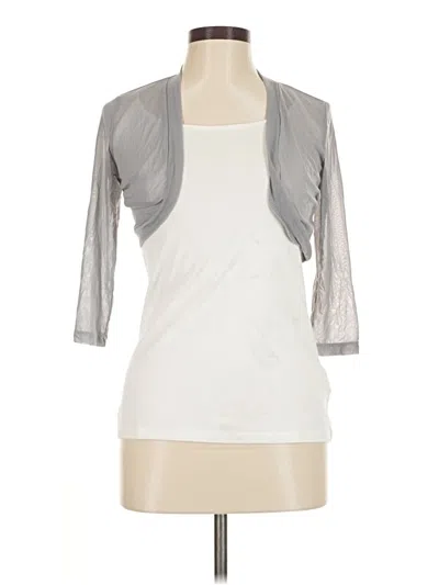 Pre-owned Assorted Brands 3/4 Sleeve Top Silver Cowl Neck Tops
