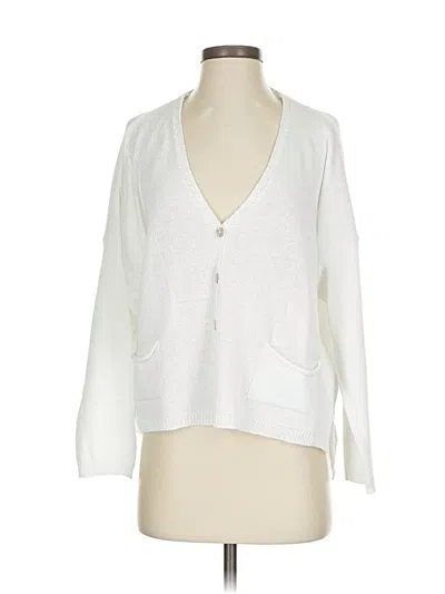 Pre-owned Assorted Brands 3/4 Sleeve Top White Plunge Neckline Tops