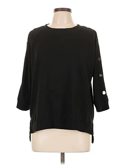 Pre-owned Assorted Brands 3/4 Sleeve T-shirt In Black
