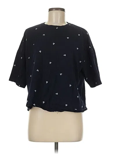 Pre-owned Assorted Brands 3/4 Sleeve T-shirt In Black
