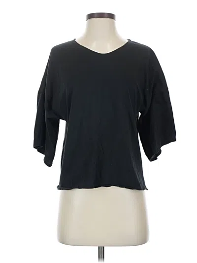 Pre-owned Assorted Brands 3/4 Sleeve T-shirt In Black