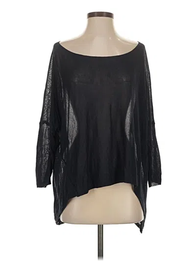 Pre-owned Assorted Brands 3/4 Sleeve T-shirt In Black
