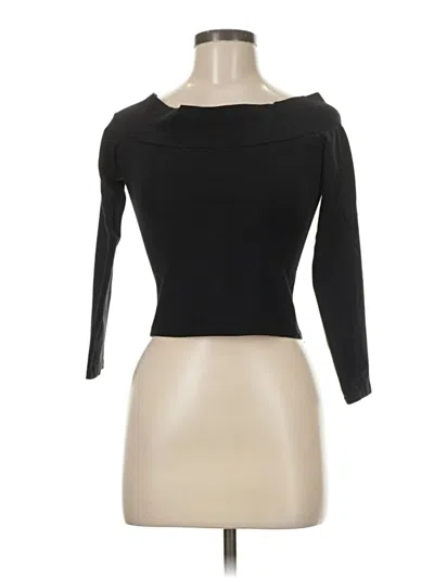 Pre-owned Assorted Brands 3/4 Sleeve T-shirt In Black