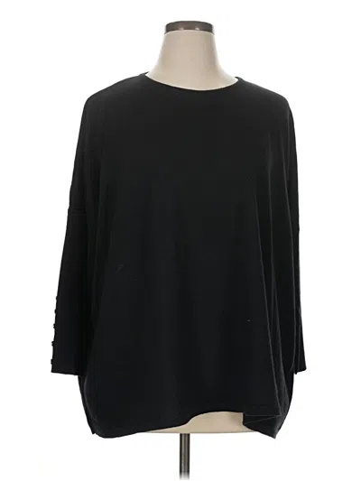 Pre-owned Assorted Brands 3/4 Sleeve T-shirt In Black