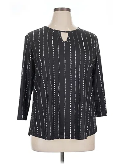 Pre-owned Assorted Brands 3/4 Sleeve T-shirt In Black