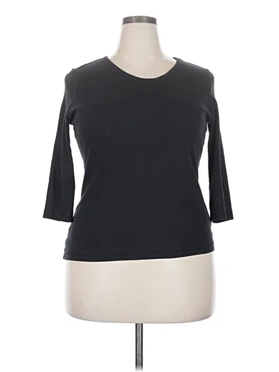 Pre-owned Assorted Brands 3/4 Sleeve T-shirt In Black