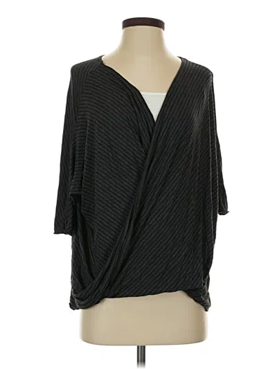 Pre-owned Assorted Brands 3/4 Sleeve T-shirt In Black