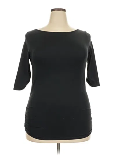 Pre-owned Assorted Brands 3/4 Sleeve T-shirt In Black