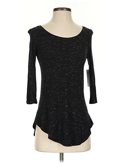 Pre-owned Assorted Brands 3/4 Sleeve T-shirt In Black