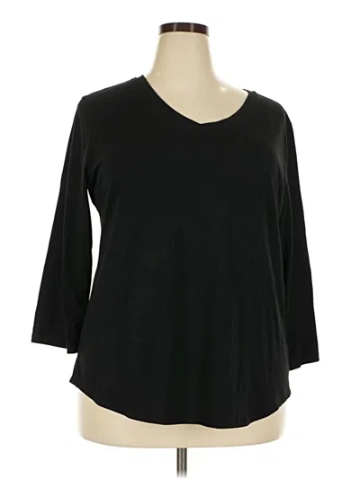 Pre-owned Assorted Brands 3/4 Sleeve T-shirt In Black