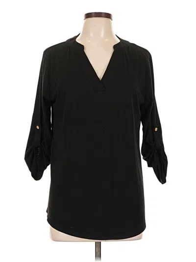 Pre-owned Assorted Brands 3/4 Sleeve T-shirt In Black